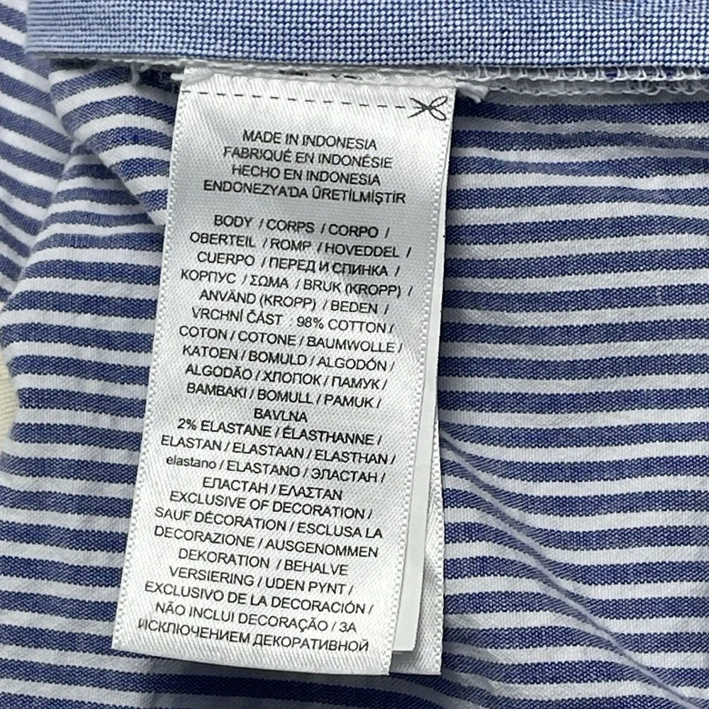 Polo Ralph Lauren Men's Big 54B Classic Fit Seersucker Shorts Blue White Stripe